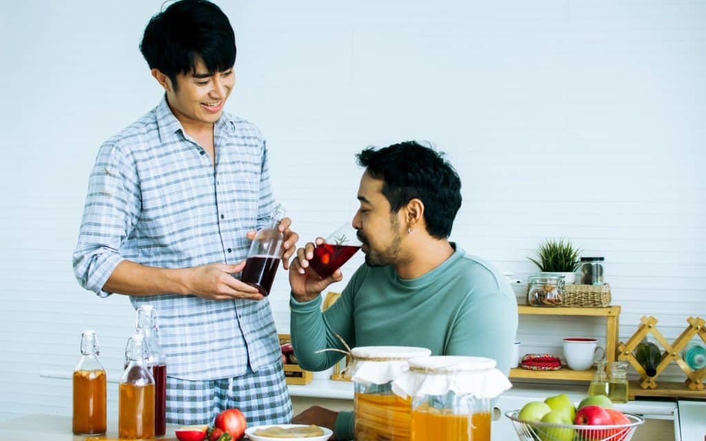 people drinking kefir
