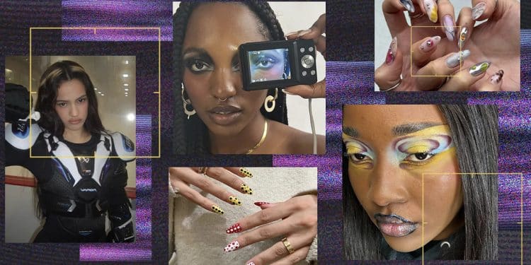 Inside the Glitchy Glam Trend: When Digital Imperfection Becomes Fashion